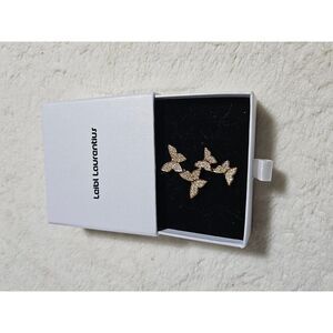 LEIBL LAURENTIUS WOMENS BUTTERFLY‎ Trio NECKLACE WITH RHINESTONES